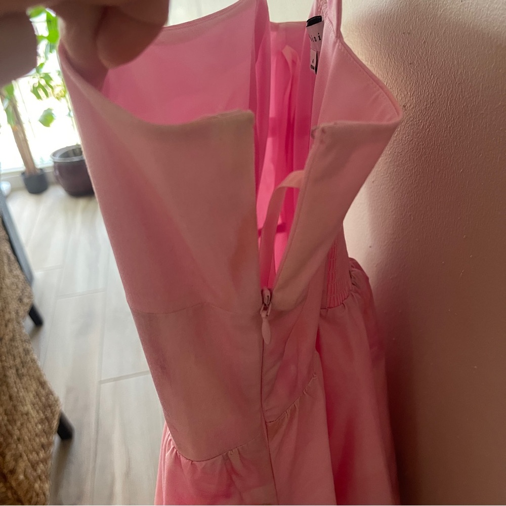 Gianni Bini Pink Ruffle Midi Formal Dress - Picture 14 of 16